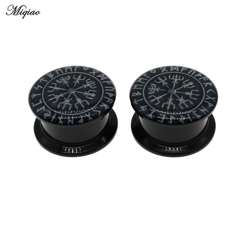 Miqiao 2 buc. Cercei cu tunel cu șurub pentru dop acrilic la modă nouă, bijuterii pentru corp perforate de 6 mm-25 mm