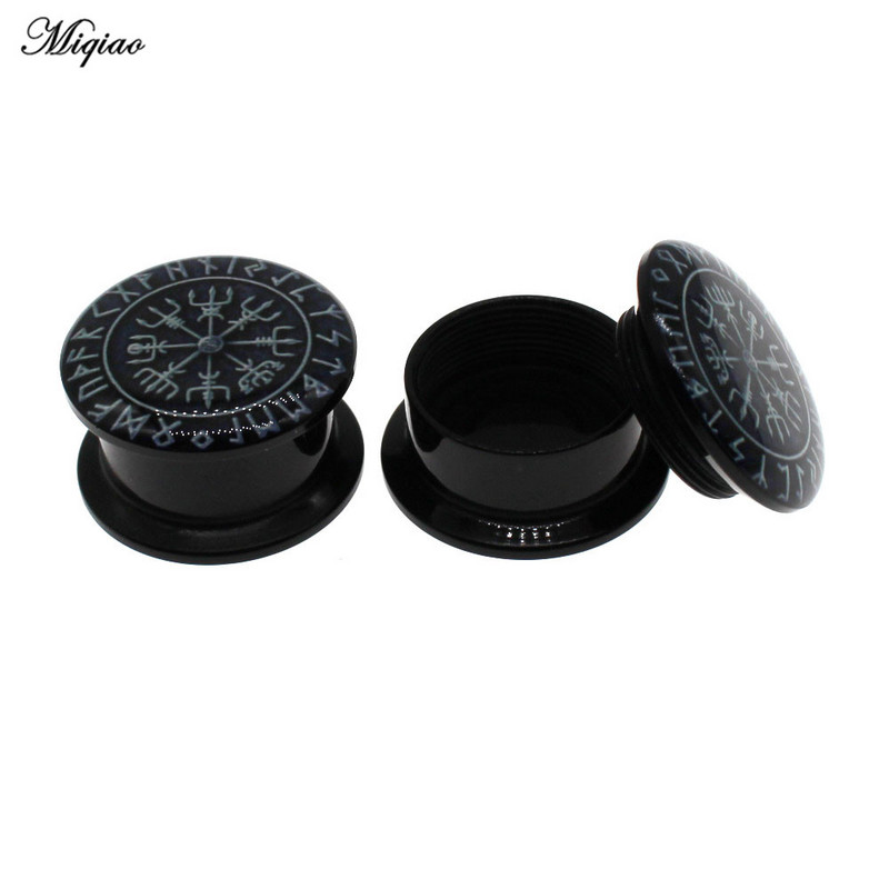 Miqiao 2 buc. Cercei cu tunel cu șurub pentru dop acrilic la modă nouă, bijuterii pentru corp perforate de 6 mm-25 mm