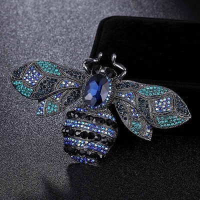 zlxgirl Broșe de albină de marime mari, bijuterii, broșe de epocă, pentru femei, pentru petrecere, aniversare, bijuterii, broșă cu strasuri, accesorii pentru hijab