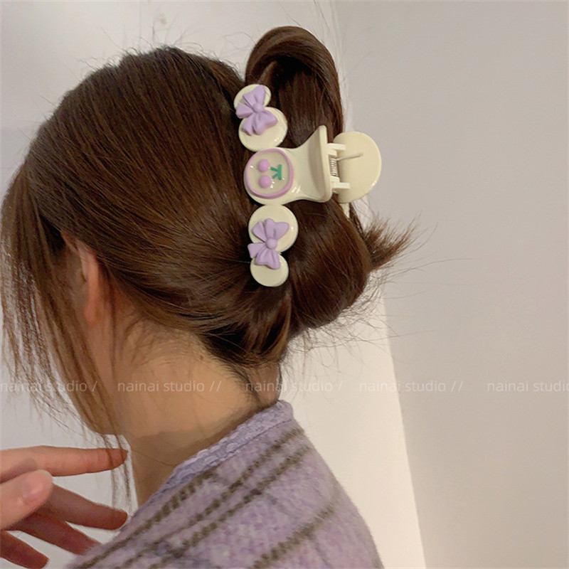 2023 de primăvară mov blând arc cireș clemă de păr dulce de păr gheare agrafe agrafe accesorii de păr pentru petrecere