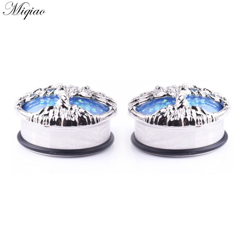 Miqiao 2 buc. Oțel inoxidabil pentru urechi Expander pentru urechi din oțel inoxidabil. Bijuterii piercing rafinate pentru corp.