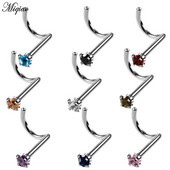 Miqiao 1buc Oțel Cristal Nariz Cercei Minuscule Piercing Inele pentru nas Piercing Femei Bijuterii pentru corp