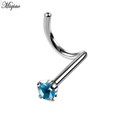Miqiao 1buc Oțel Cristal Nariz Cercei Minuscule Piercing Inele pentru nas Piercing Femei Bijuterii pentru corp