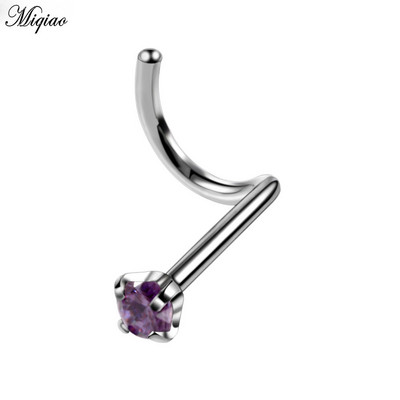 Miqiao 1buc Oțel Cristal Nariz Cercei Minuscule Piercing Inele pentru nas Piercing Femei Bijuterii pentru corp