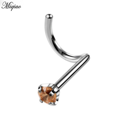 Miqiao 1buc Oțel Cristal Nariz Cercei Minuscule Piercing Inele pentru nas Piercing Femei Bijuterii pentru corp