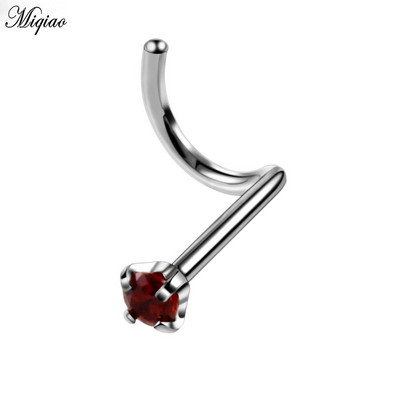 Miqiao 1buc Oțel Cristal Nariz Cercei Minuscule Piercing Inele pentru nas Piercing Femei Bijuterii pentru corp