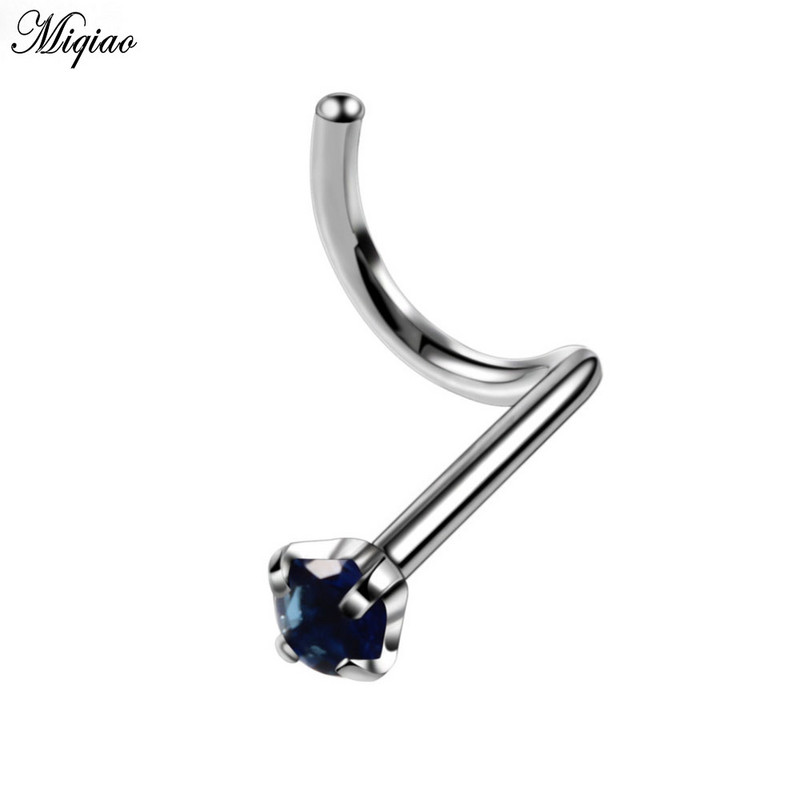 Miqiao 1buc Oțel Cristal Nariz Cercei Minuscule Piercing Inele pentru nas Piercing Femei Bijuterii pentru corp