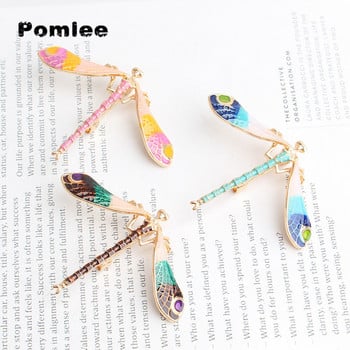 Pomlee Rhinestone Големи брошки с водни кончета за жени Винтидж Брошка за палто Игла Бижута с насекоми 2 цвята Налични подарък