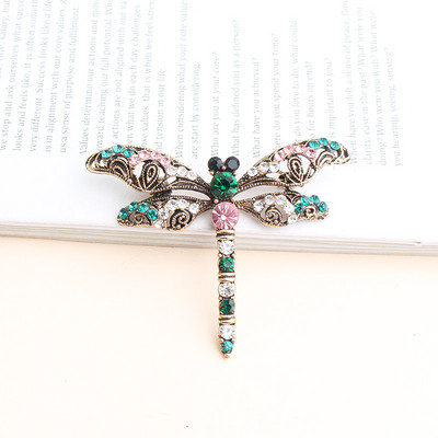 Pomlee strass broșe mari cu libelule pentru femei broșă vintage pentru haine bijuterii insecte 2 culori disponibile cadou