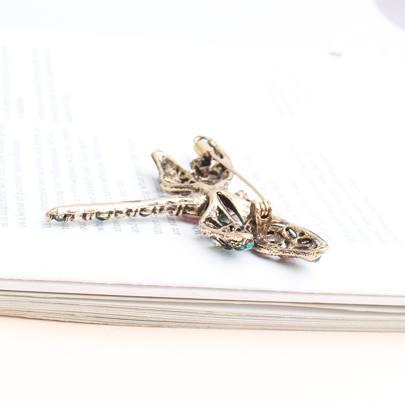 Pomlee strass broșe mari cu libelule pentru femei broșă vintage pentru haine bijuterii insecte 2 culori disponibile cadou