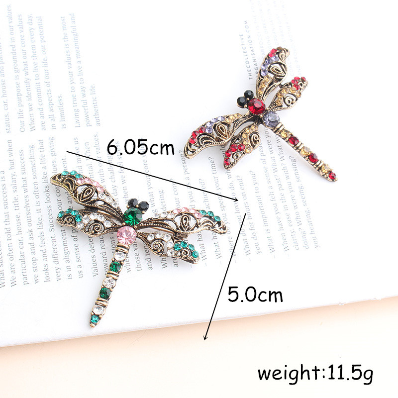 Pomlee strass broșe mari cu libelule pentru femei broșă vintage pentru haine bijuterii insecte 2 culori disponibile cadou