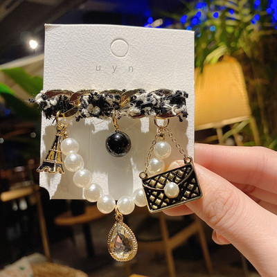 Broșă cu ciucuri de perle de lux Numărul 5 Broșă Cadou pentru fete Accesorii Geantă Îmbrăcăminte pentru femei Pin pentru bărbați Cadou Bijuterii