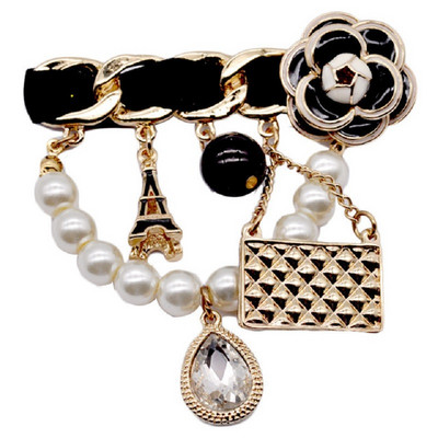 Broșă cu ciucuri de perle de lux Numărul 5 Broșă Cadou pentru fete Accesorii Geantă Îmbrăcăminte pentru femei Pin pentru bărbați Cadou Bijuterii