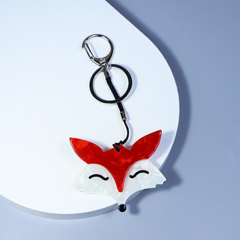 2022 Νέο Χειροποίητο Arcylic Keychain Animal Fox από ανοξείδωτο ατσάλι Μπρελόκ Μπρελόκ για γυναίκες κορίτσια Δώρα Αξεσουάρ κοσμημάτων