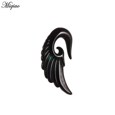 Miqiao explozie ureche expansiune înger pene aripi auricul Spiral Taper Plug Gauge ureche stretching acrilic tunel bijuterii