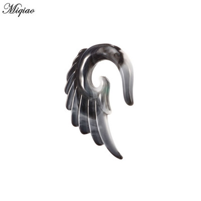 Miqiao explozie ureche expansiune înger pene aripi auricul Spiral Taper Plug Gauge ureche stretching acrilic tunel bijuterii