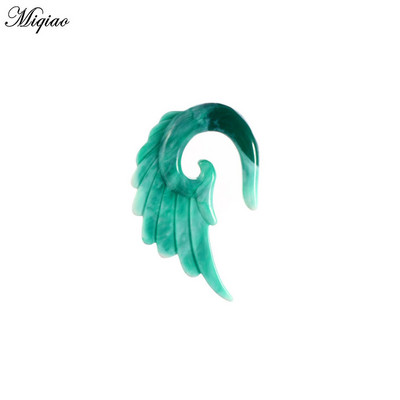 Miqiao explozie ureche expansiune înger pene aripi auricul Spiral Taper Plug Gauge ureche stretching acrilic tunel bijuterii