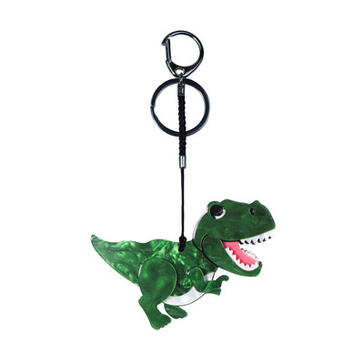 Сладък акрилен динозавър Ключодържател от неръждаема стомана Ръчно изработен животински корсаж Бижута Аксесоари за жени Подаръци за момичета Бижута Acce