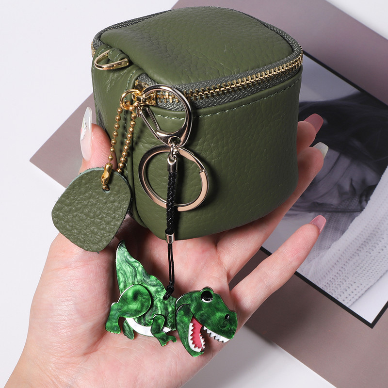 Сладък акрилен динозавър Ключодържател от неръждаема стомана Ръчно изработен животински корсаж Бижута Аксесоари за жени Подаръци за момичета Бижута Acce