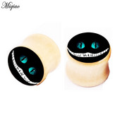 Miqiao 2db Fashion Hot Sale Ghost Eye Cat Bone Stick tömör fülek 6mm-16mm Exquisite Piercing ékszerek