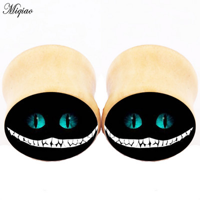 Miqiao 2db Fashion Hot Sale Ghost Eye Cat Bone Stick tömör fülek 6mm-16mm Exquisite Piercing ékszerek