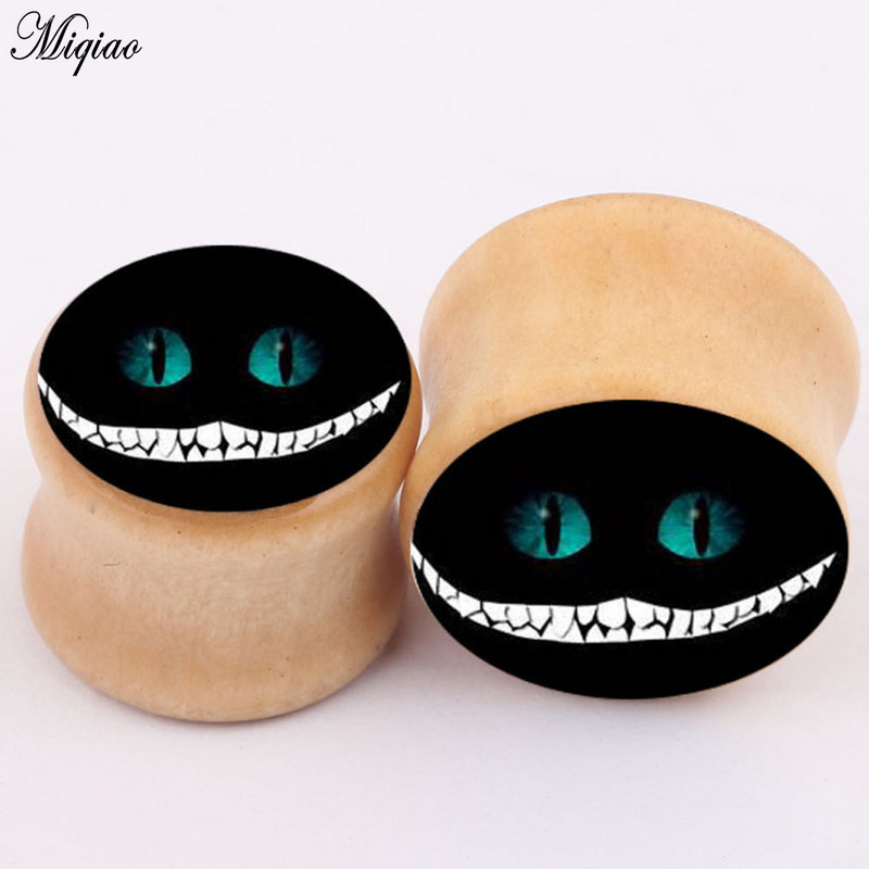 Miqiao 2db Fashion Hot Sale Ghost Eye Cat Bone Stick tömör fülek 6mm-16mm Exquisite Piercing ékszerek