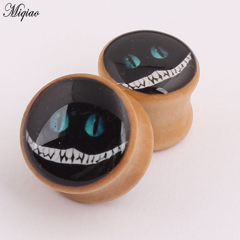 Miqiao 2db Fashion Hot Sale Ghost Eye Cat Bone Stick tömör fülek 6mm-16mm Exquisite Piercing ékszerek