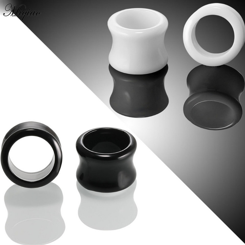 Miqiao 2 buc dopuri acrilice pentru urechi și tuneluri Piercing Expander 4-20 mm Stretcher Earlets Gauges Bijuterii Piercing