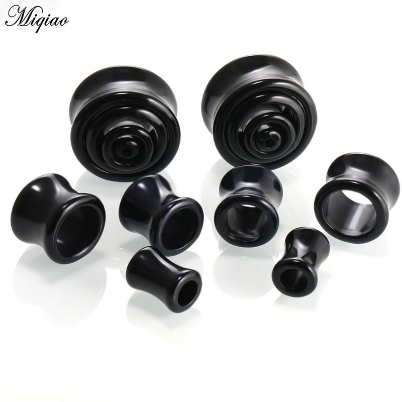 Miqiao 2 buc dopuri acrilice pentru urechi și tuneluri Piercing Expander 4-20 mm Stretcher Earlets Gauges Bijuterii Piercing