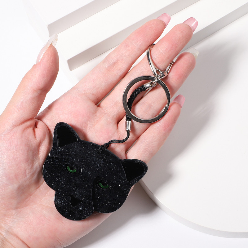 Breloc din oțel inoxidabil Panther acrilic drăguț, accesorii de bijuterii pentru corsaj de animale realizate manual, pentru femei, cadouri pentru fete, bijuterii Acce