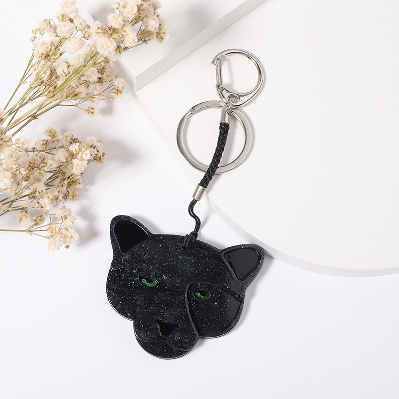 Breloc din oțel inoxidabil Panther acrilic drăguț, accesorii de bijuterii pentru corsaj de animale realizate manual, pentru femei, cadouri pentru fete, bijuterii Acce