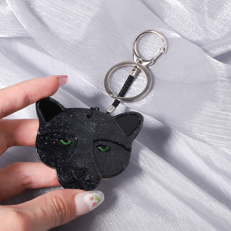 Breloc din oțel inoxidabil Panther acrilic drăguț, accesorii de bijuterii pentru corsaj de animale realizate manual, pentru femei, cadouri pentru fete, bijuterii Acce