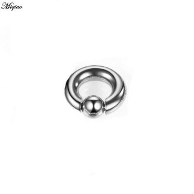 Miqiao 1 buc Piercing ureche din oțel inoxidabil Greutăți extensie extensie 1,2-10 mm Ecartament pentru ureche BCR Închidere bilă Bijuterii inel pentru septul nasului