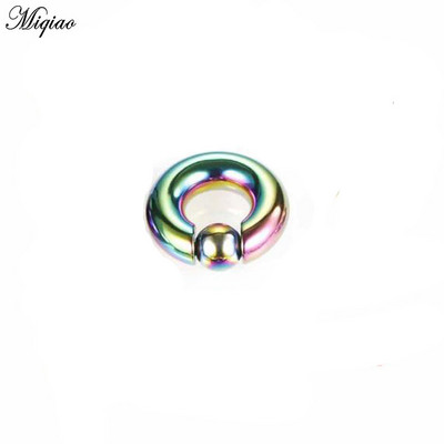 Miqiao 1 buc Piercing ureche din oțel inoxidabil Greutăți extensie extensie 1,2-10 mm Ecartament pentru ureche BCR Închidere bilă Bijuterii inel pentru septul nasului