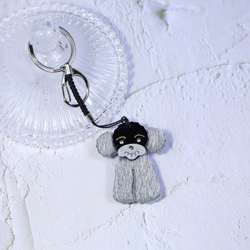 Μόδα Χειροποίητο Arcylic Keychain Cute Animal Poodle Μπρελόκ από ανοξείδωτο ατσάλι Μπρελόκ για γυναίκες Δώρα για κορίτσια Αξεσουάρ κοσμημάτων