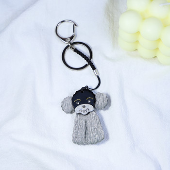 Μόδα Χειροποίητο Arcylic Keychain Cute Animal Poodle Μπρελόκ από ανοξείδωτο ατσάλι Μπρελόκ για γυναίκες Δώρα για κορίτσια Αξεσουάρ κοσμημάτων