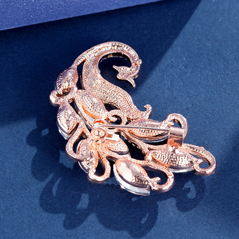 De lux, elegant, alb, albastru, cristal, broșe drăguțe cu păun, argint, aur, culoare, stras, aliaj, broșă cu animale, ace de siguranță pentru petrecere