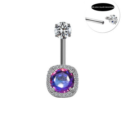 Miqiao 1 buc Libelula Lotus Picătură de apă Bârfa Inel pentru buric Ornamente ombilical Unghie ombilicală Ață interioară Ornamente de uzură