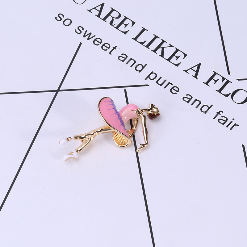 Modna izvrsna gimnastičarka, lijepa suknja s cvijetom, broševi za balerine, značka, broš za balerine, nakit za žene, poklon