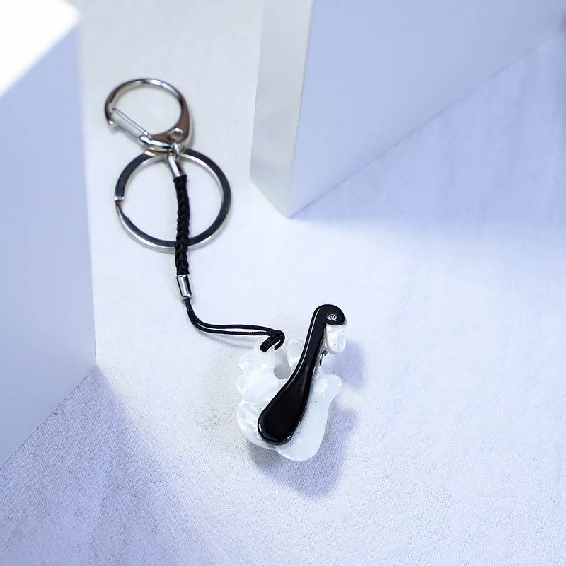 Novi crni labud, ručno rađeni privjesak za ključeve sa životinjama, privjesak za ključeve za žene, pribor za torbicu, nakit za vješanje u automobilu, pokloni, dodaci