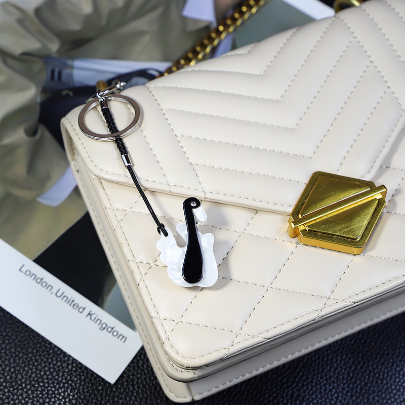 Novi crni labud, ručno rađeni privjesak za ključeve sa životinjama, privjesak za ključeve za žene, pribor za torbicu, nakit za vješanje u automobilu, pokloni, dodaci