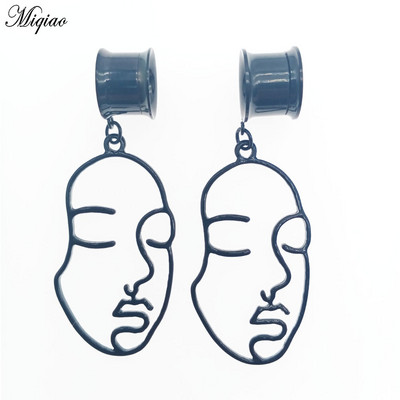 Miqiao 2 kom 6-25 mm mjerači za uši od nehrđajućeg čelika Tuneli za čepiće za uši Viseći ekspander za uši, modni nakit za piercing