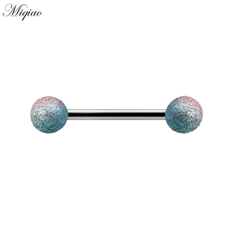 Miqiao 5 komada novog proizvoda, kreativna boja s dvostrukim glavama, okrugla lopta, jezik, set za nokte, nakit za piercing