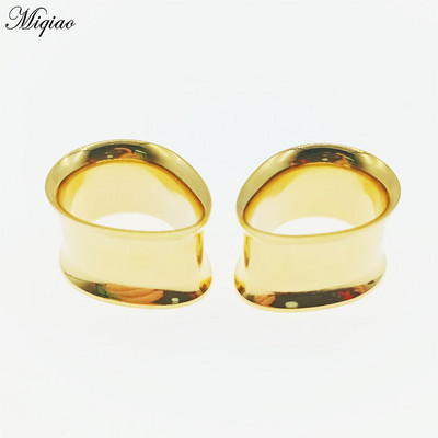 Miqiao tuneli za čepiće za uši od nehrđajućeg čelika 8-30 mm zlatno crni ružičasto zlatni čelični piercing nakit ekspander par prodaja