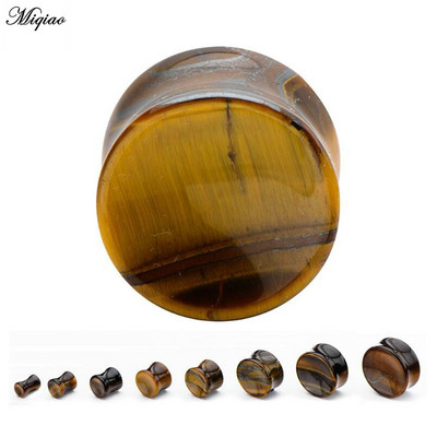 Miqiao 1 par Okrugli kameni čepići za uši i tuneli Produžni tuneli Modni ekspander za piercing nakit za tijelo 5-25 mm
