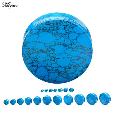 Miqiao 1 par Okrugli kameni čepići za uši i tuneli Produžni tuneli Modni ekspander za piercing nakit za tijelo 5-25 mm