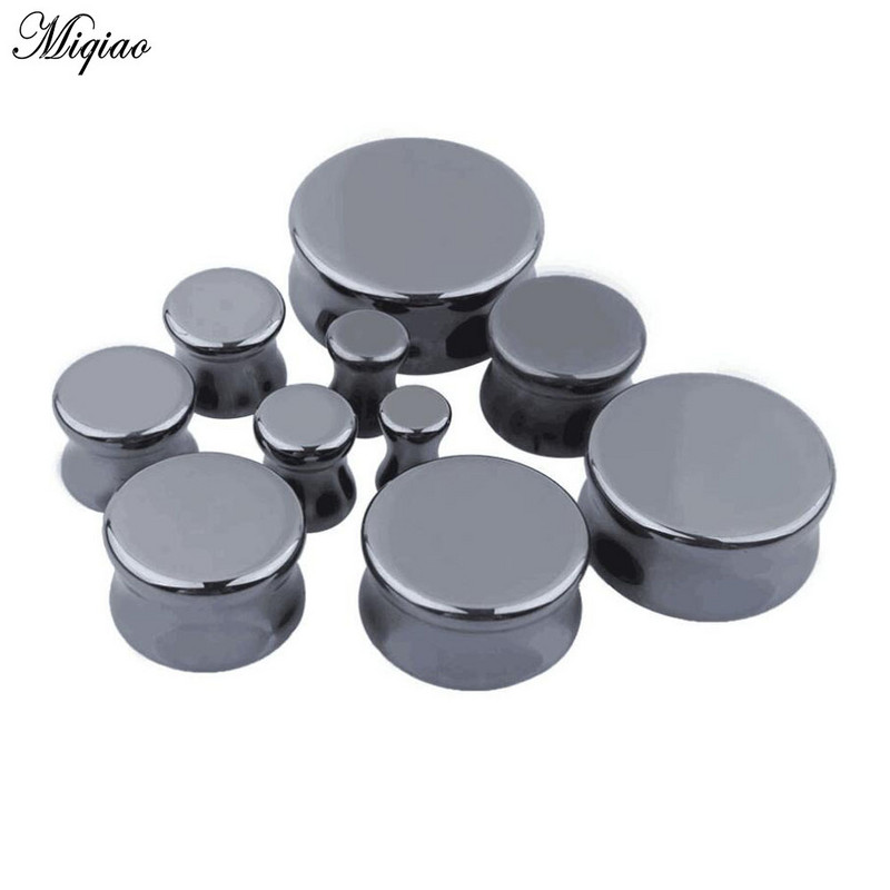 Miqiao 1 par Okrugli kameni čepići za uši i tuneli Produžni tuneli Modni ekspander za piercing nakit za tijelo 5-25 mm