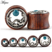 Miqiao 2db Divatos új sellő fafülek 8mm-20mm gyönyörű piercing ékszer
