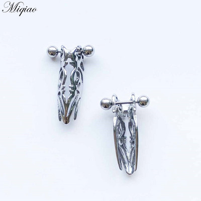 Miqiao 2 komada modnog retro dijamantnog prsnog prstena od nehrđajućeg čelika u obliku nakita za piercing