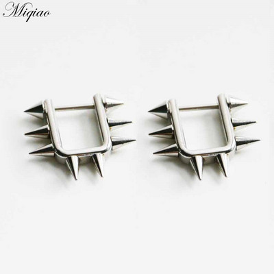 Miqiao 2 komada modnog retro dijamantnog prsnog prstena od nehrđajućeg čelika u obliku nakita za piercing